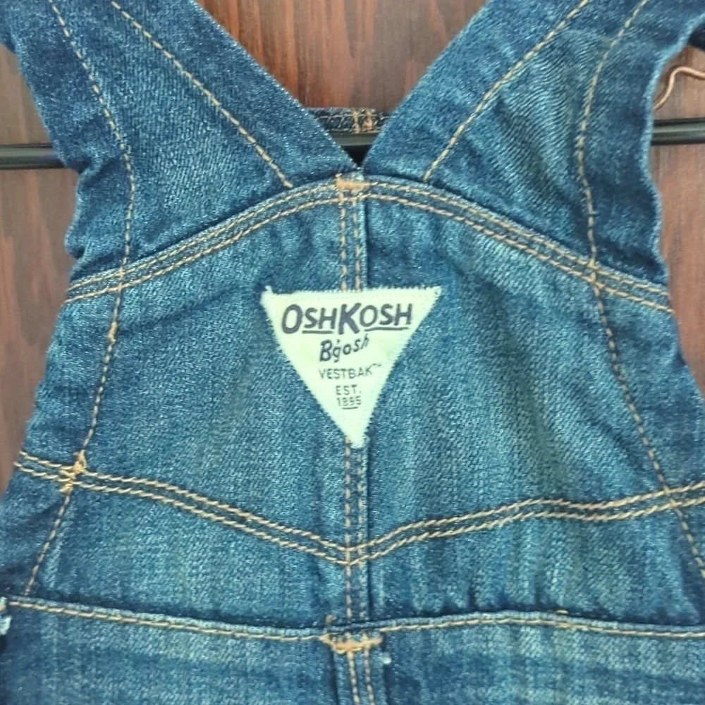 Oshkosh B'Gosh Fleece Lined Denim Overalls Size 12 Month